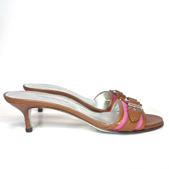 Dolce & Gabbana Open Toe Kitten Heels | 38.5 - Picture 2 of 11